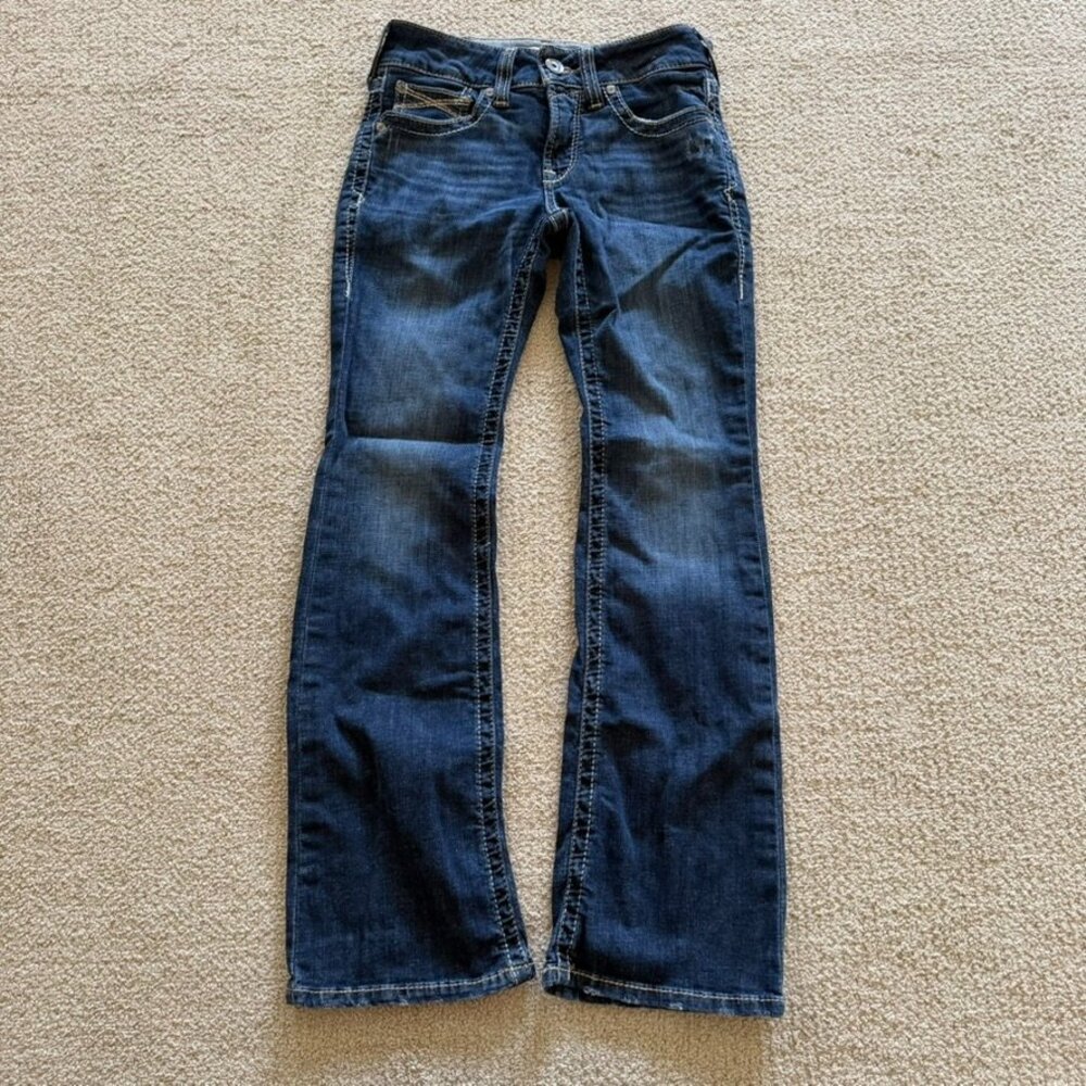 Ariat R.E.A.L. Bootcut Jeans Womens 26S Fits 26x31 Blue Perfect Rise Size 26
